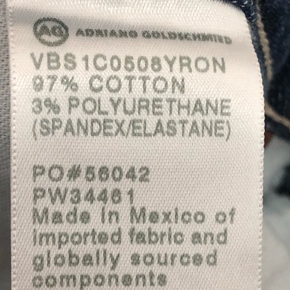 AG 29x28 Kingsley High Rise Pop Crop Size Adriano goldschmied 0858 - Picture 9 of 12